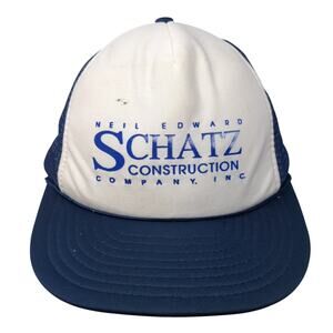 Neil Edward Schatz Construction Trucker Hat Blue OS Designer Award Headwear
